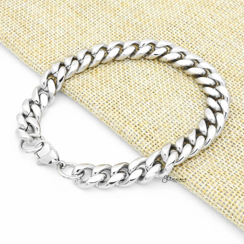 10mm Stainless Steel Miami Cuban Curb Chain Bracelet