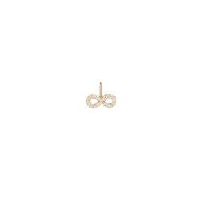 14k Midi Bitty Pavé Diamond Infinity Charm