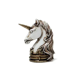 1.5" Miniature Skull Statue - Unicorn