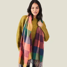 Accessorize London Women's Multi  Aidie Check Print Scarf