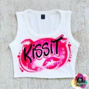 Airbrush Kisses Crop Top Design