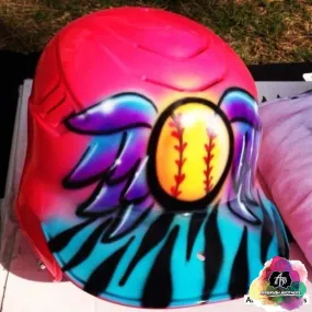 Airbrush Winged Ball Design