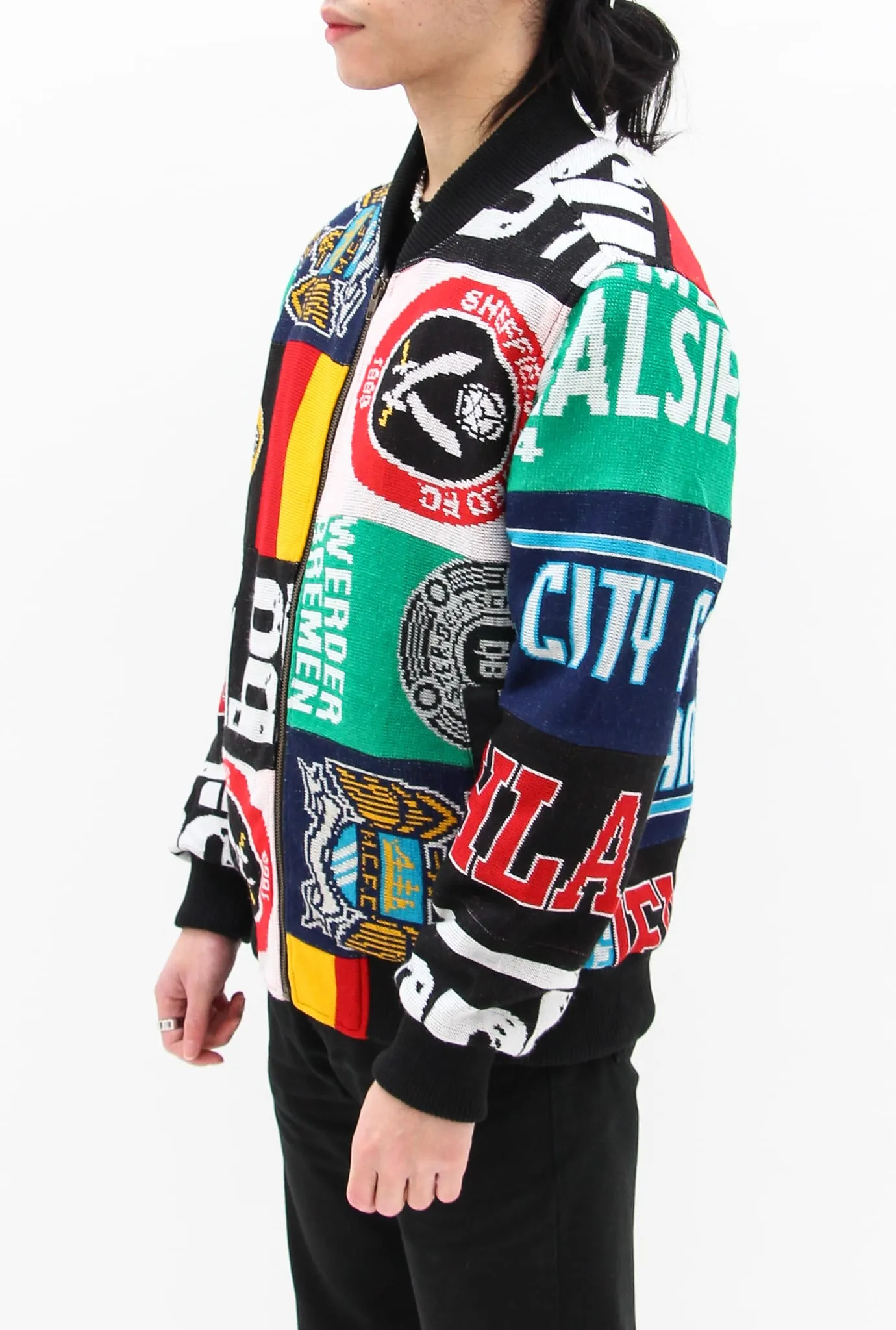 AM Re-Worked Football Scarf Jacket #8