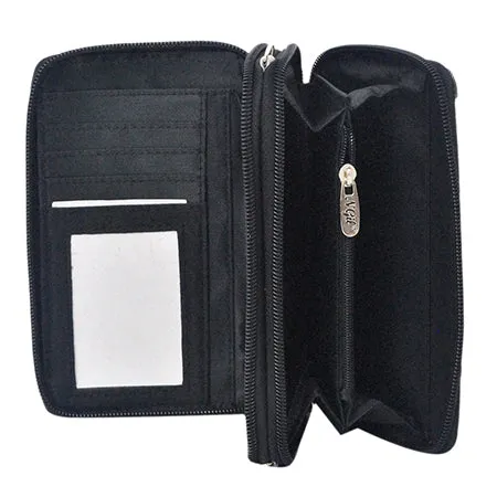 Black Cowhide NGIL Canvas All in One Wallet