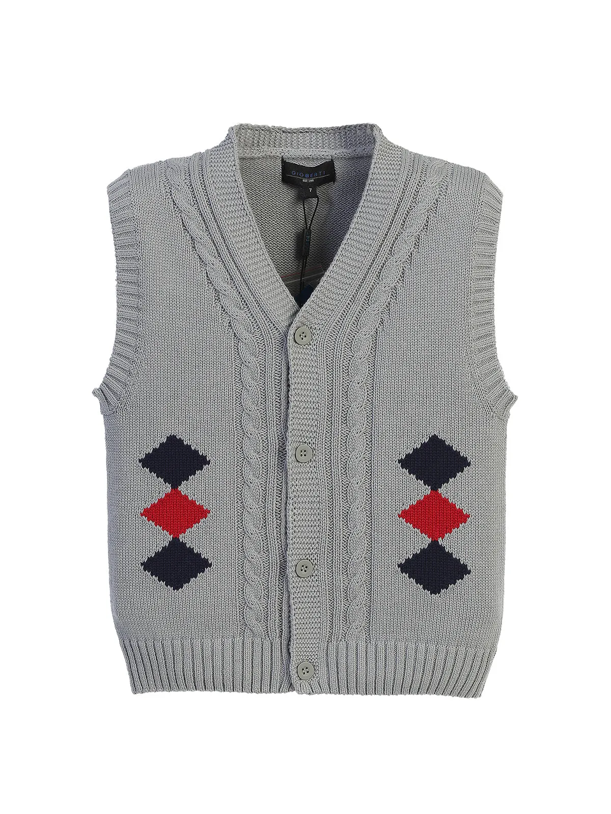 Boy's Knitted Cardigan Vest