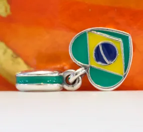 Brazil Heart Flag Charm 791911ENMX