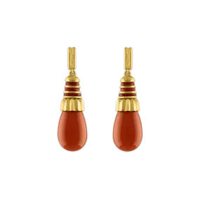 Carnelian and Garnet Small Pyxis Earrings