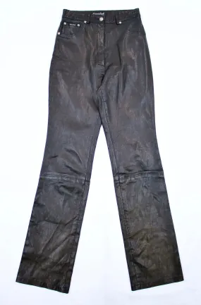 Cavalero - Stretch Leather Semi-Flare Pant