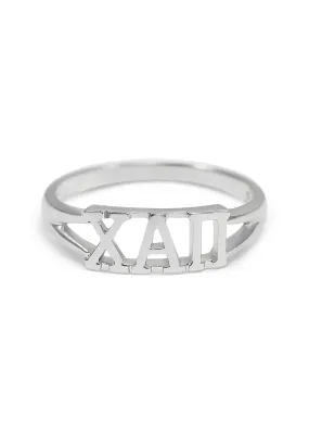 Chi Alpha Pi Sterling Silver Ring