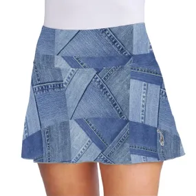 Denim Patchwork Skirt