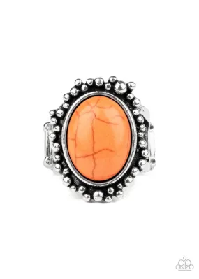 Desert Mine Orange Stone Ring - Paparazzi Accessories