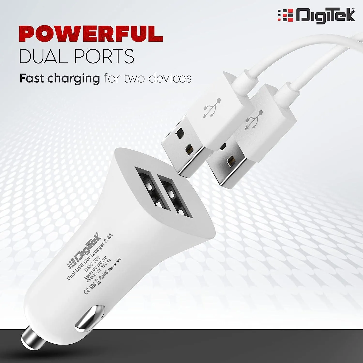 Digitek (DMC 031) High-Speed Dual USB Car Charger 2.4A