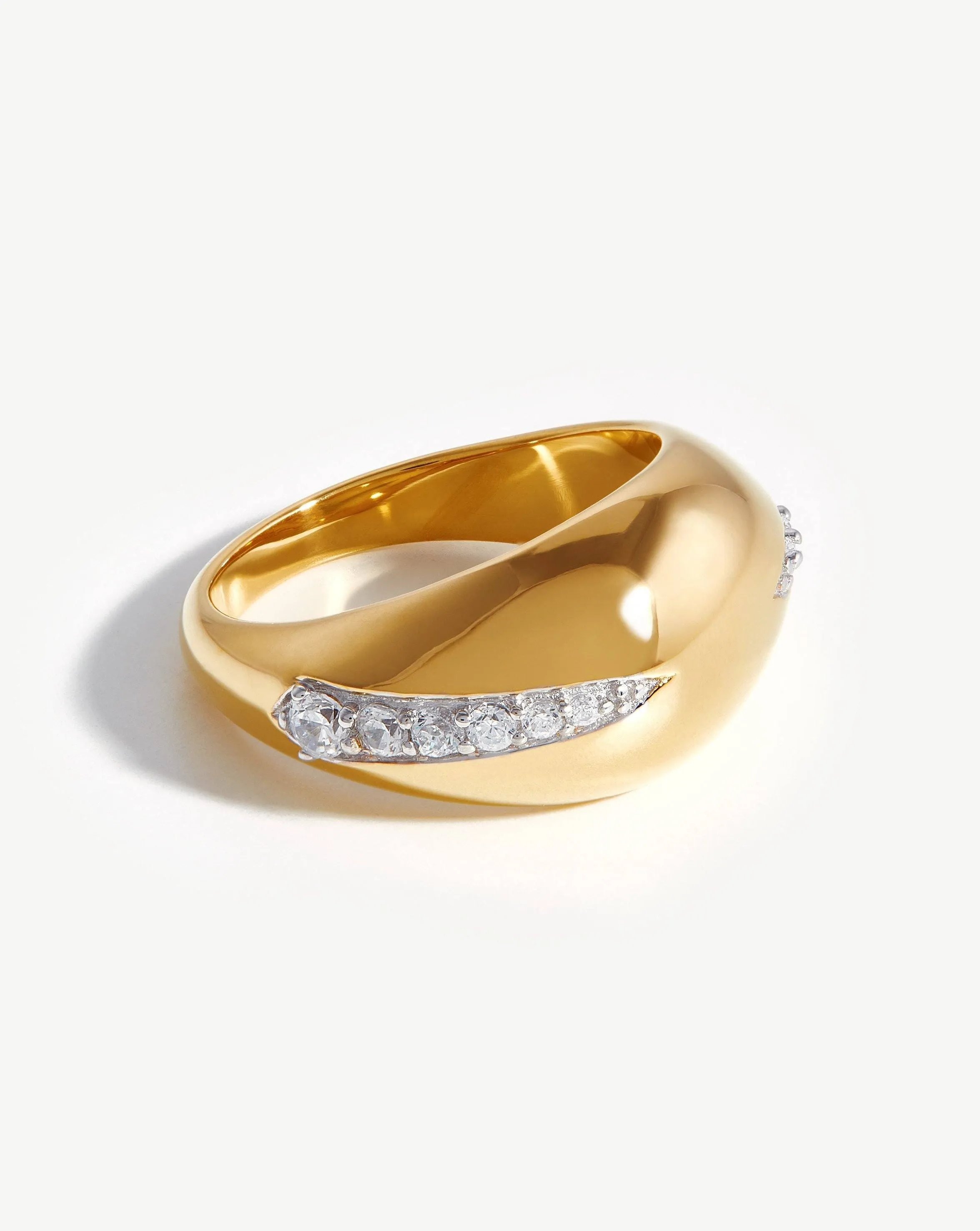 Dome Pave Ring | 18ct Gold Plated/Cubic Zirconia