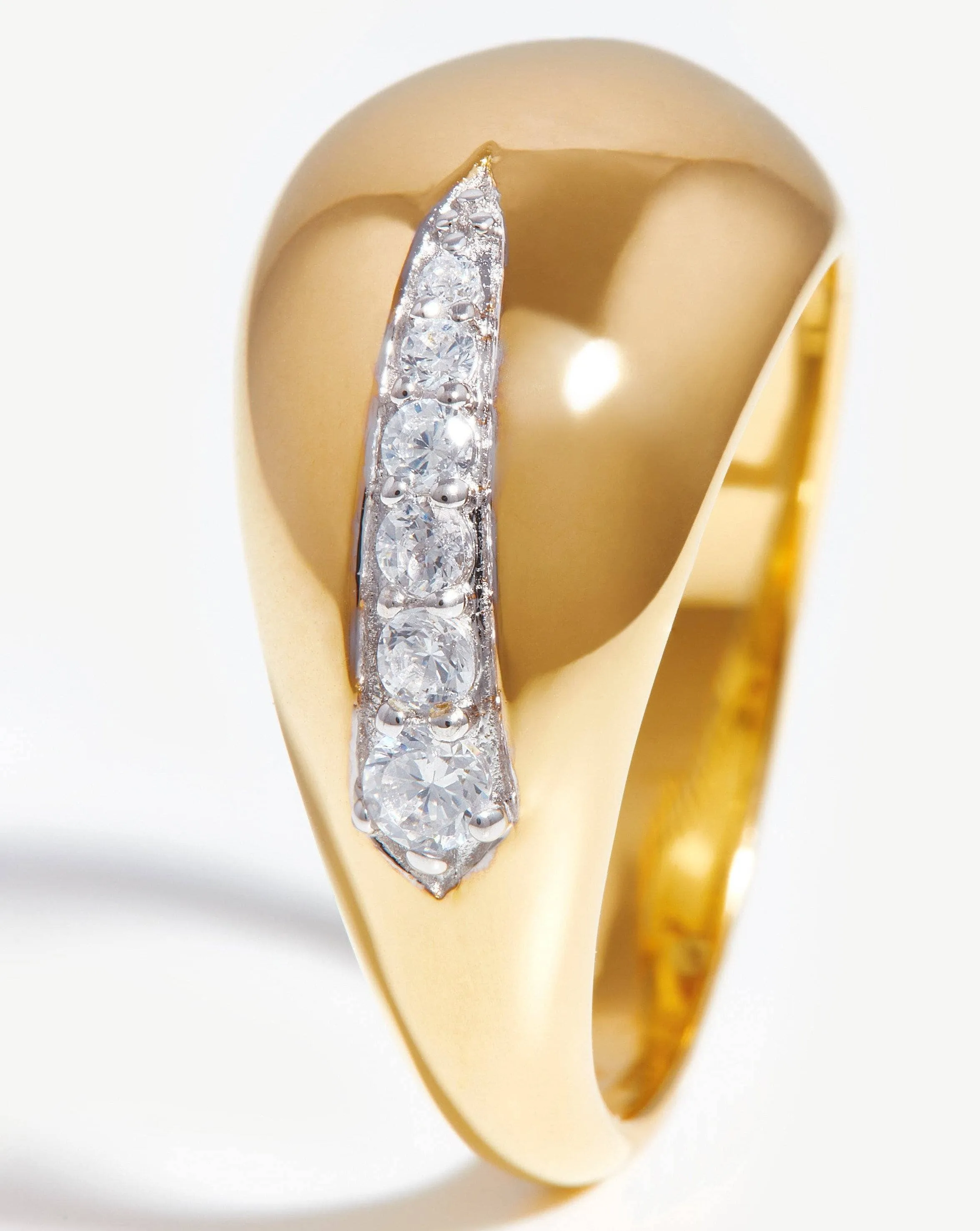 Dome Pave Ring | 18ct Gold Plated/Cubic Zirconia