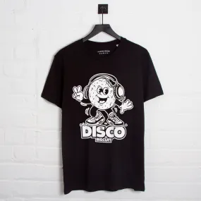 Double Dip Front Print - Tshirt - Black