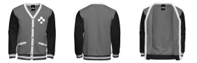 Fleece Varsity Cardigan With No Lining