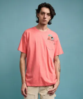 Flowers Short Sleeve Tee - Coral