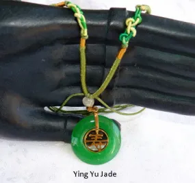 Good Green Jade Bi Pendant Necklace (NJNECK56)