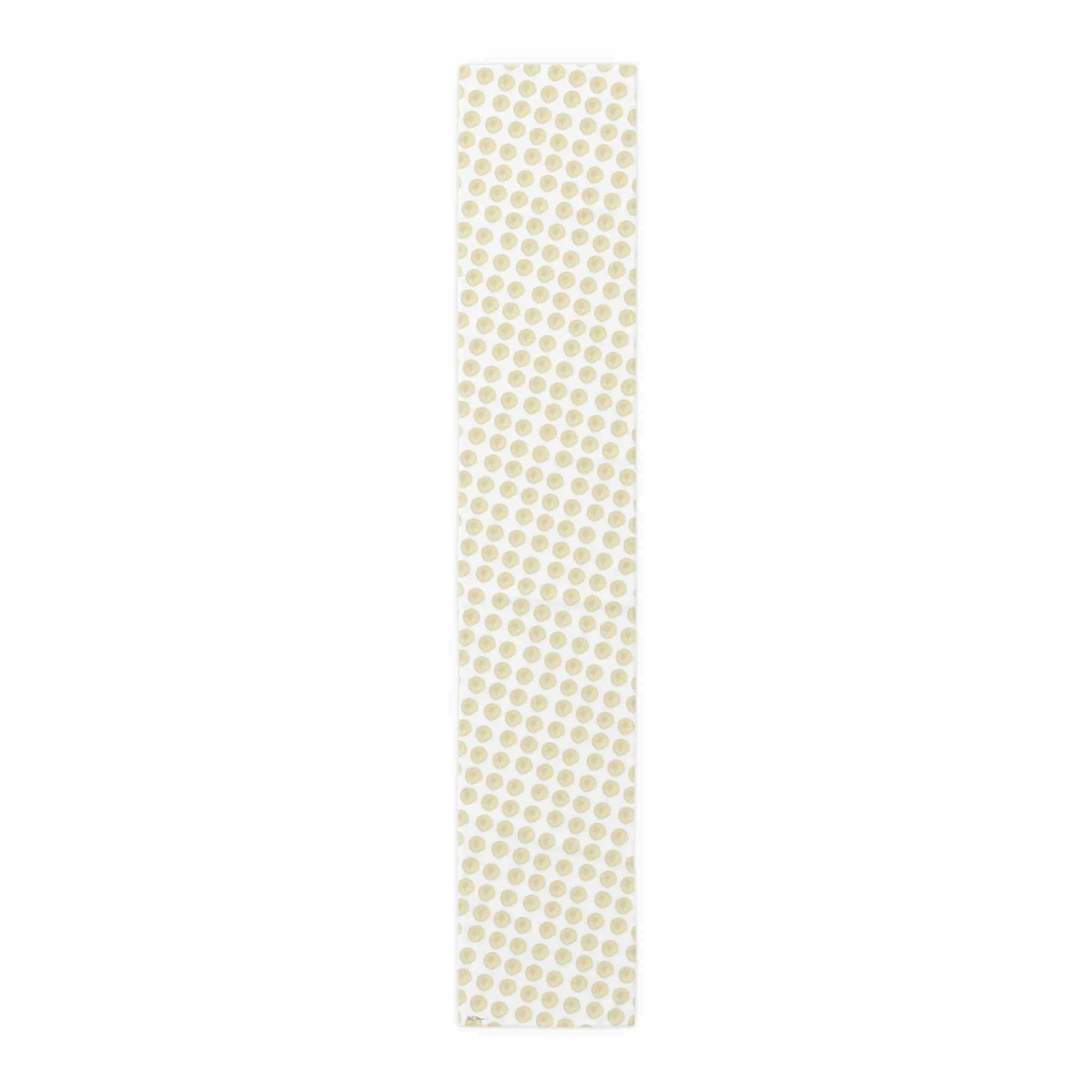 Ivory Sand Dollars II Cotton Table Runner