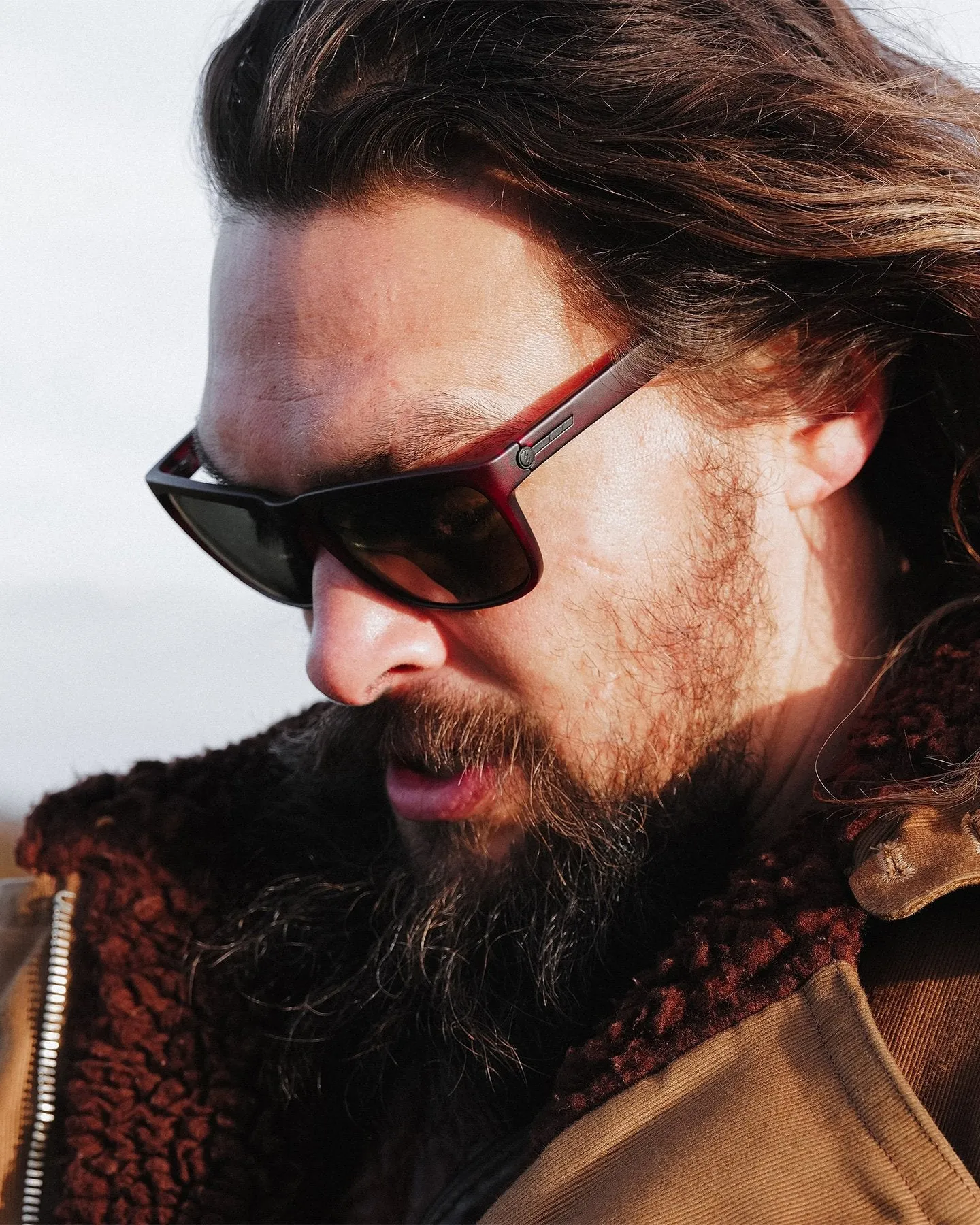 Jason Momoa Knoxville - Momoa Matte Ox Blood Sunglasses