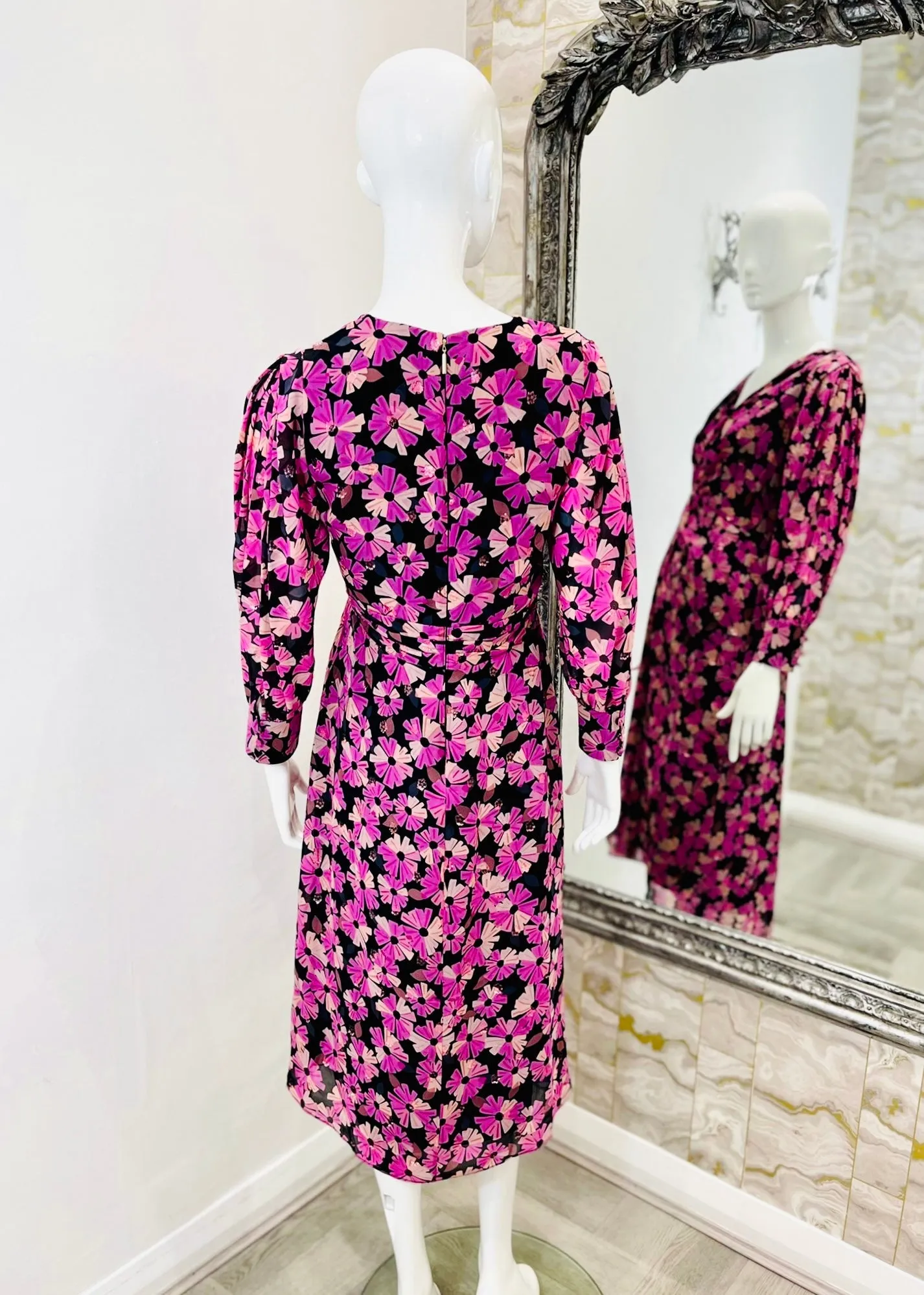 Kate Spade Floral Chiffon Dress. Size 2