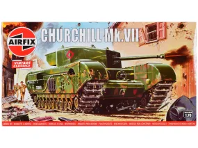 Level 2 Model Kit British Churchill Mk.VII Tank 1/76 Plastic Model Kit by Airfix