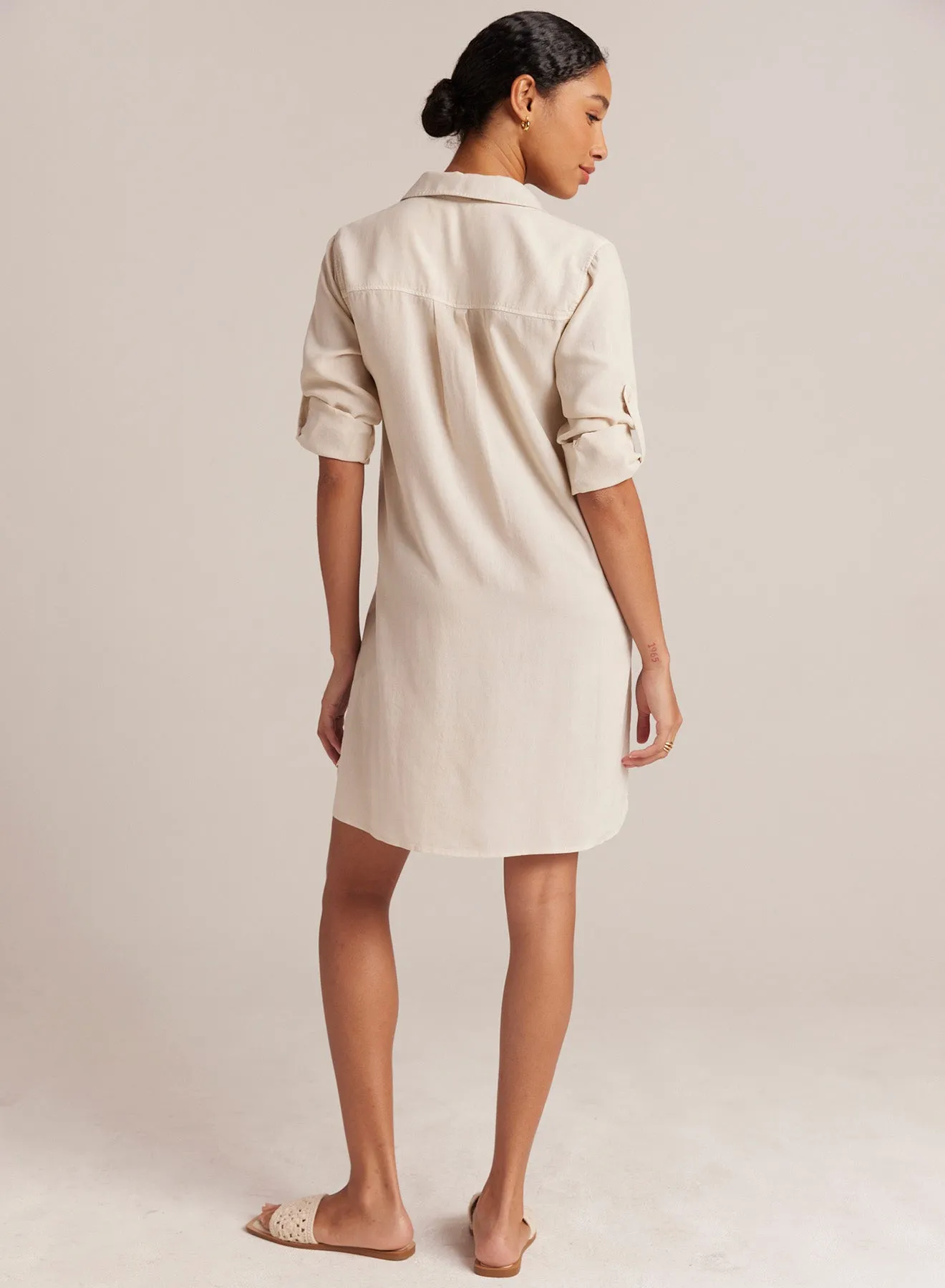 Long Sleeve A-Line Shirt Dress - Cliffside