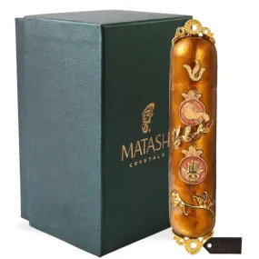 Matashi Dove & Hamsa Mezuzah Gold Accents, Crystals