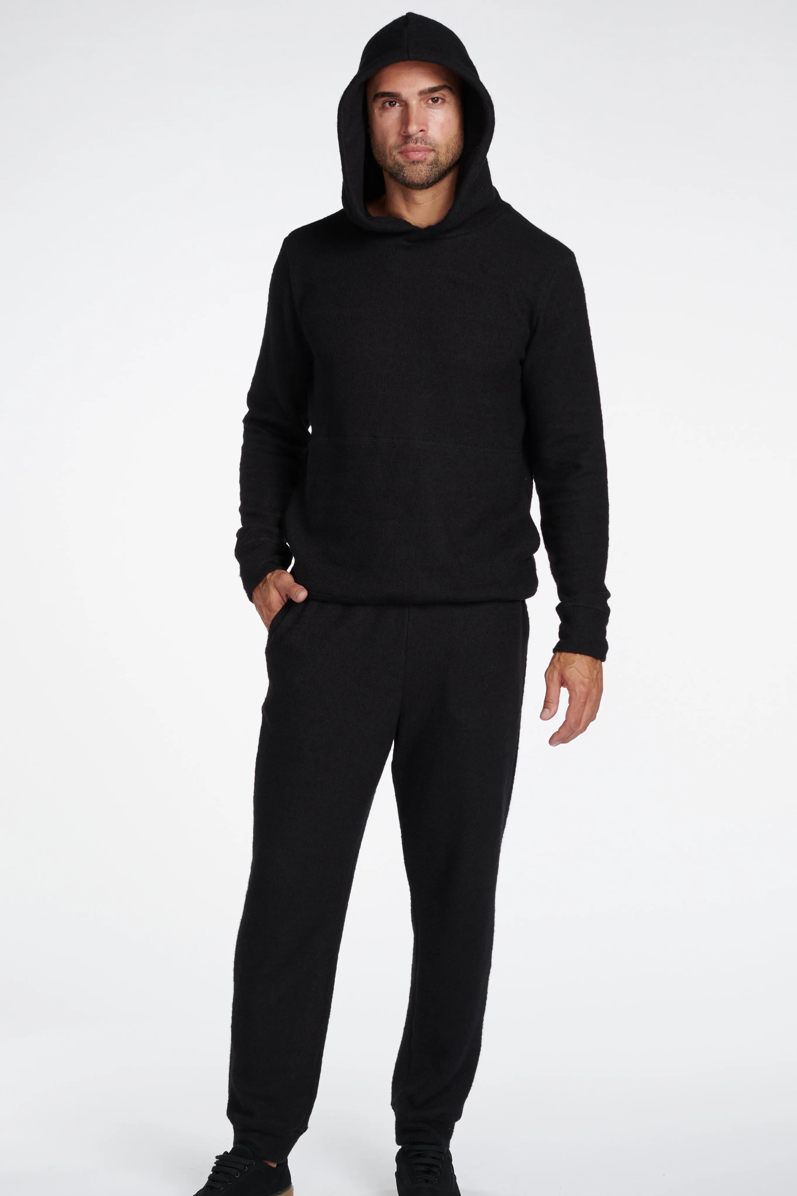 Men's Soft Knit Melange Pullover Hoodie