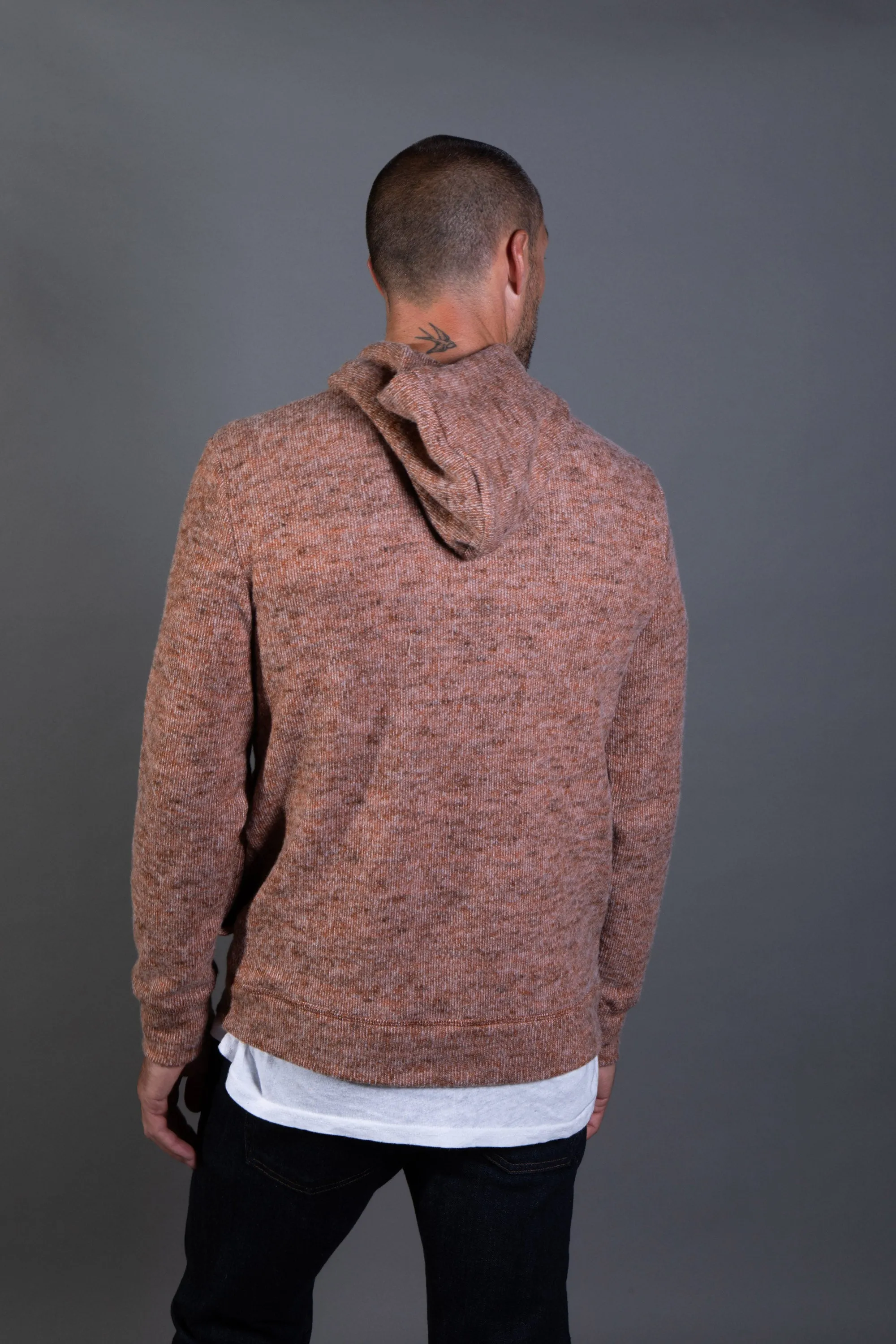 Men's Soft Knit Melange Pullover Hoodie