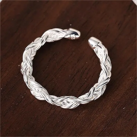 Minimalist Vegan Twisted Rope Plain Ring