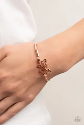 Paparazzi Did I FLUTTER? - Copper Butterfly Dainty Bracelet