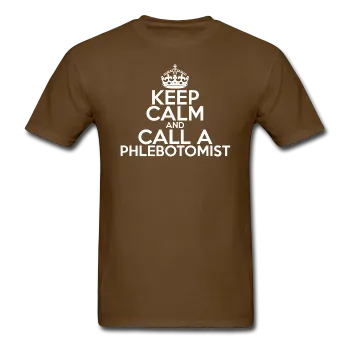 "Keep Calm and Call A Phlebotomist" (white) - Men's T-Shirt