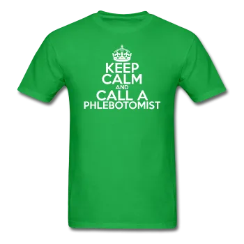 "Keep Calm and Call A Phlebotomist" (white) - Men's T-Shirt