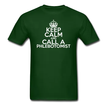 "Keep Calm and Call A Phlebotomist" (white) - Men's T-Shirt