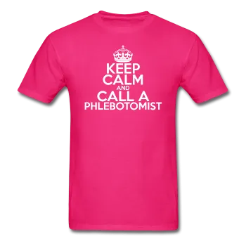 "Keep Calm and Call A Phlebotomist" (white) - Men's T-Shirt