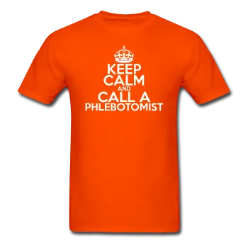 "Keep Calm and Call A Phlebotomist" (white) - Men's T-Shirt