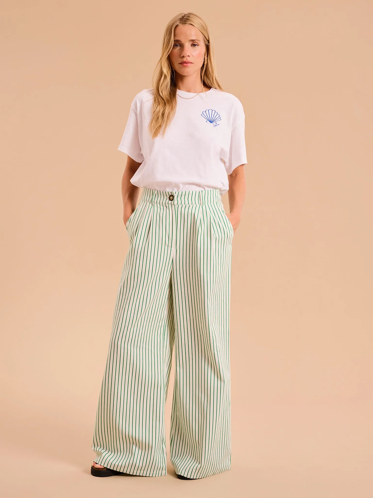 Samara Wide Leg Striped Trouser