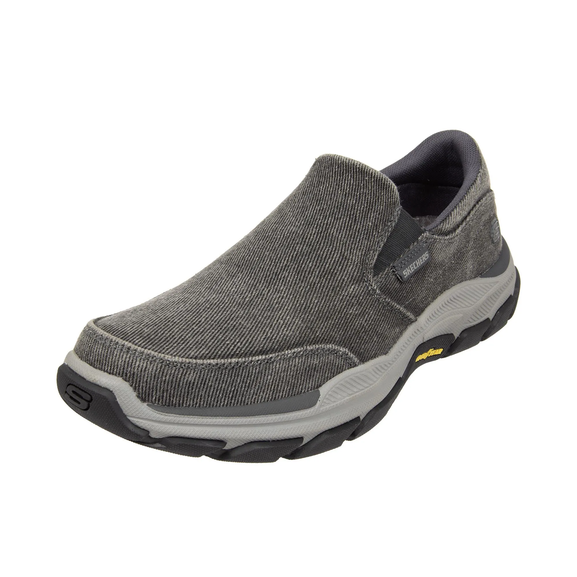 Skechers Respected Canvas Slip On Charcoal