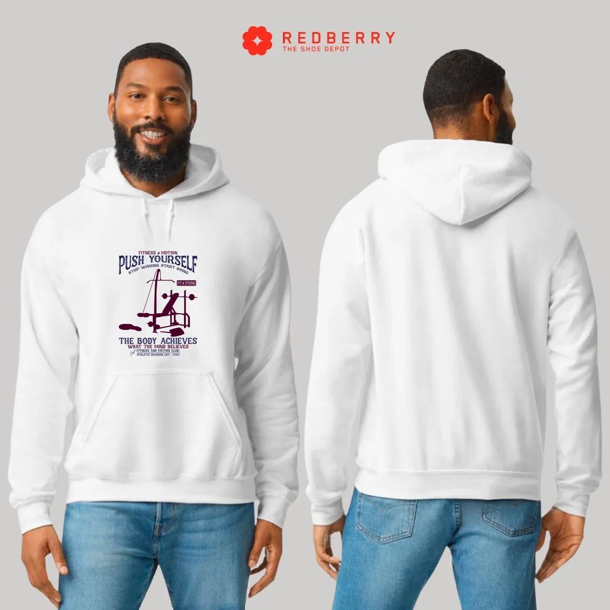 Sudadera Hombre  Hoodie Gym Ejercicio Fitness 032