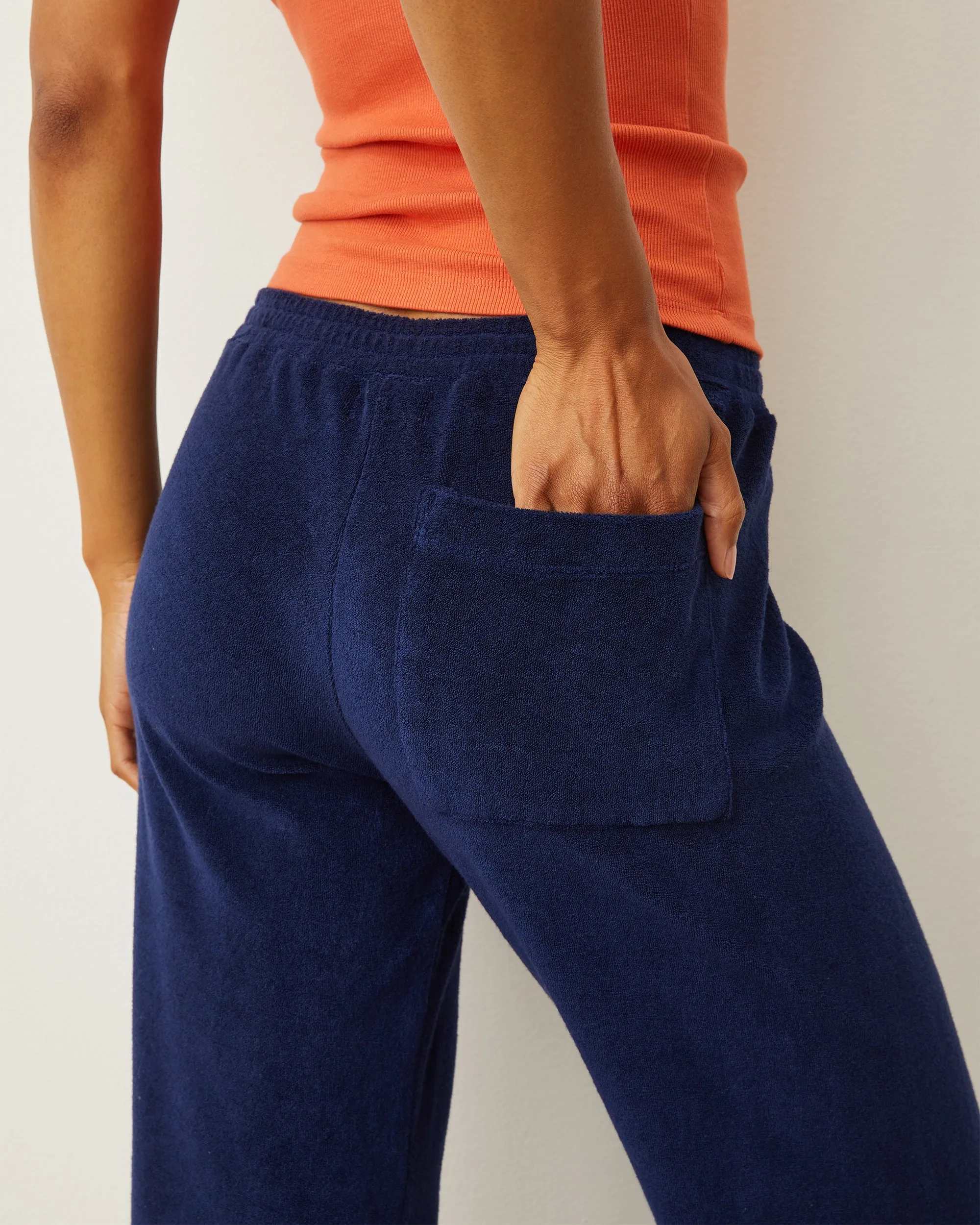 Terry Cloth Crop Pant