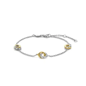 Ti Sento Two-Tone Infinity Symbol Bracelet