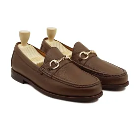 Tom - Men's Brown Pebble Grain Loafer