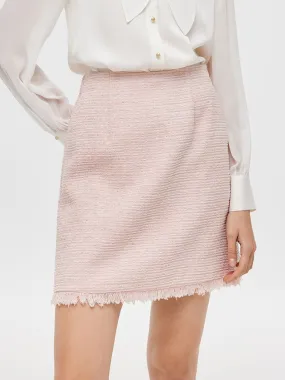 Tweed A-Line Women Mini Skirt