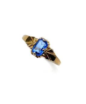 【USA輸入】ヴィンテージ CLARK&COOMBS ブルー ビジュー リング/Vintage Clark&Coombs Blue Bijou Ring