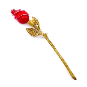 【USA輸入】ヴィンテージ SCHRAGER エナメル ローズ ブローチ/Vintage SCHRAGER Enamel Rose Brooch