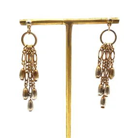 【USA輸入】ヴィンテージ メタル チェーン  ピアス/Vintage Metal Chain Dangle Post Earrings