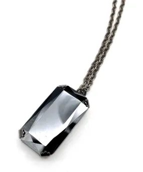 【ドイツ買付】ヴィンテージ SEIBOTH ガンメタル ガラス ネックレス/Vintage SEIBOTH Gunmetal Glass Necklace