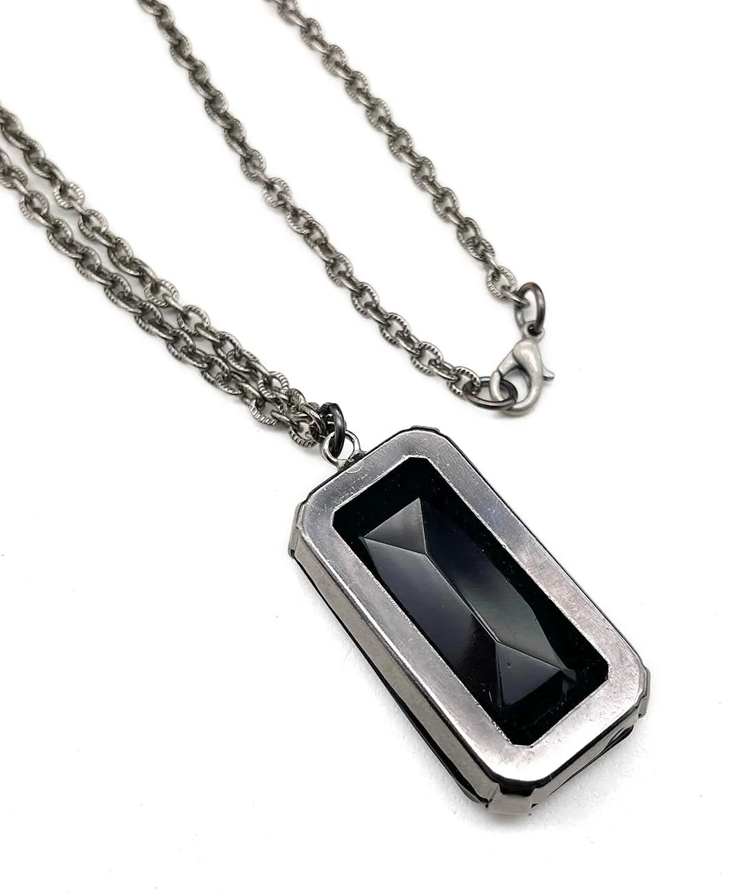 【ドイツ買付】ヴィンテージ SEIBOTH ガンメタル ガラス ネックレス/Vintage SEIBOTH Gunmetal Glass Necklace