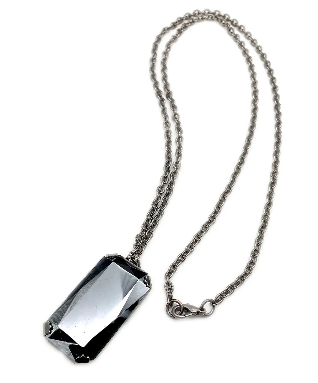 【ドイツ買付】ヴィンテージ SEIBOTH ガンメタル ガラス ネックレス/Vintage SEIBOTH Gunmetal Glass Necklace